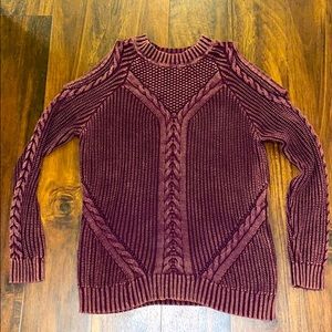 Cold shoulder sweater